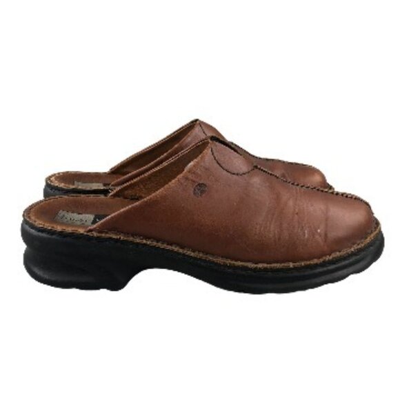 JOSEF SEIBEL Women's EU 39 (US 8-8.5) Brown Leather Slip On Mules Loafers - Picture 1 of 13